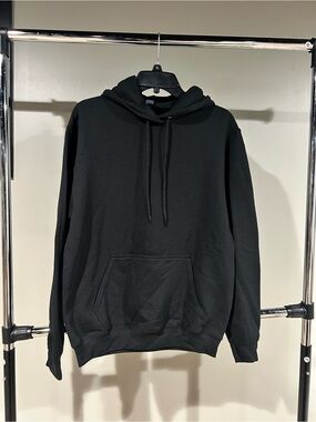 Port and Company Black Pullover Hoodie - Plain Classic